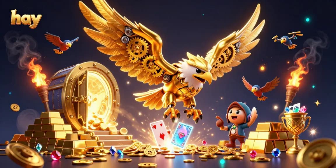 Experience thrilling gameplay with hay-inspired casino action and dynamic golden elements.