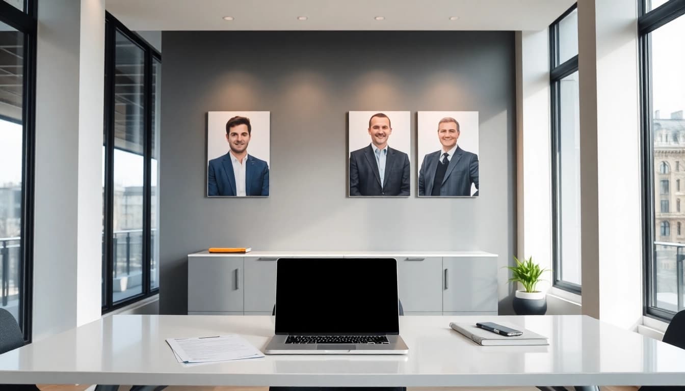 Moderne Büroansicht der Headhunter Agentur, die Professionalität und Karrierechancen darstellt.