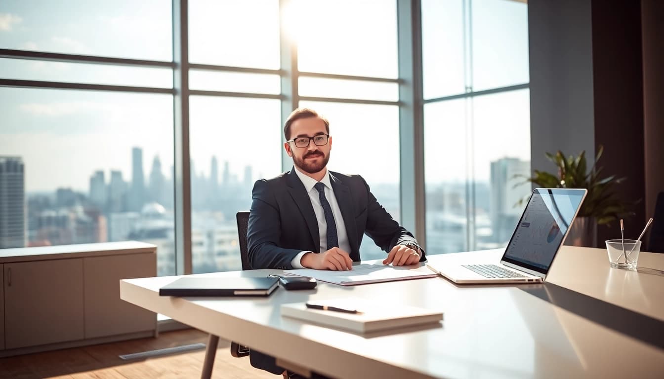 Headhunter Schweiz conducting interviews in a modern office.