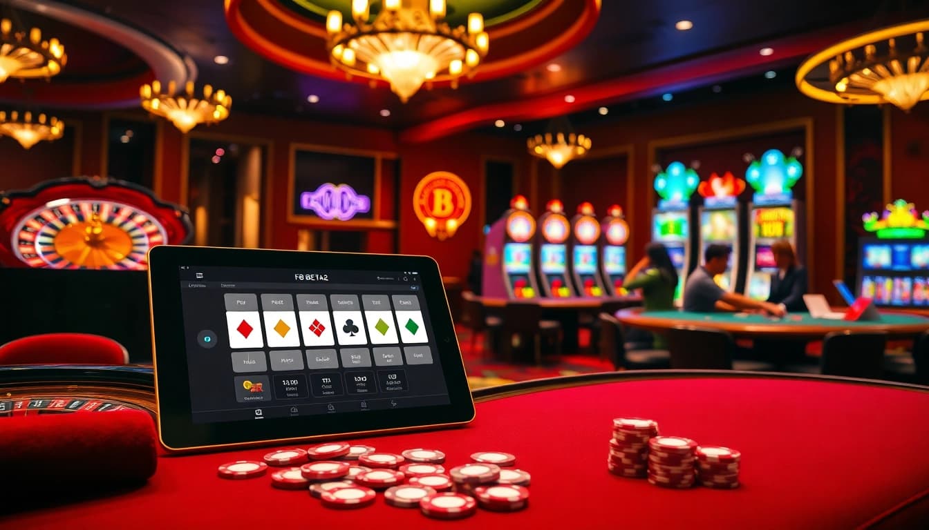 Engaging scene showcasing the luxury and excitement of F8BETA2 casino gaming experience.