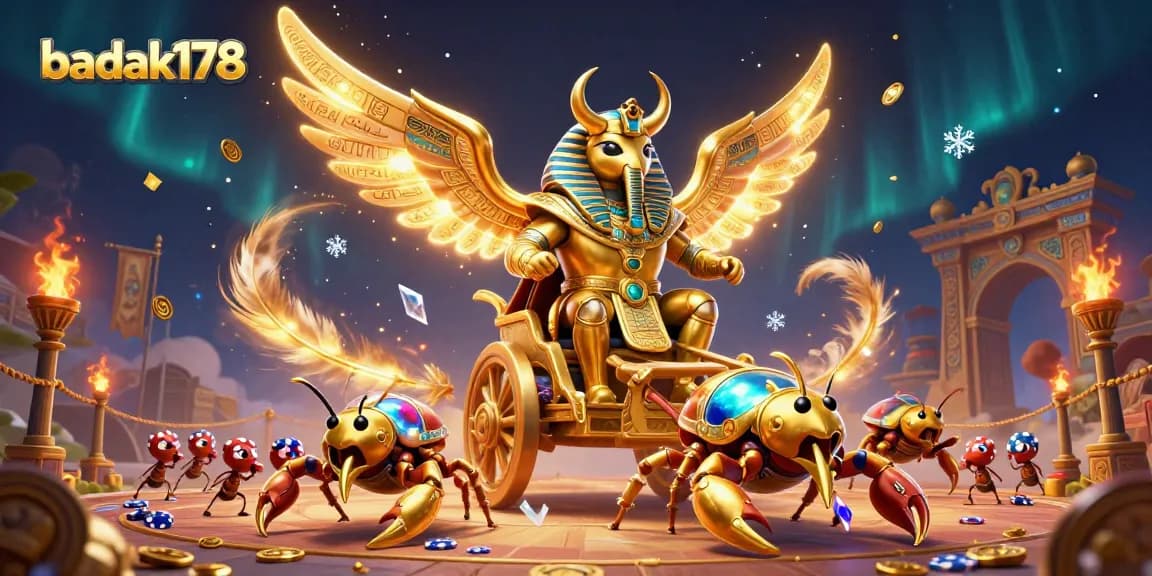 Experience thrilling gameplay with badak178’s vibrant casino illustration filled with golden treasures.