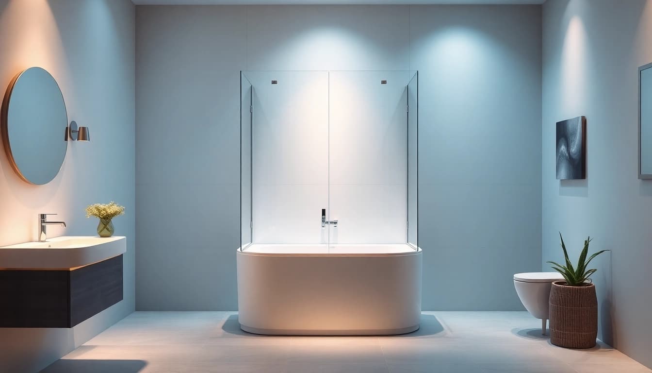 Erleben Sie die elegante sonni Duschkabine mit klarem Sicherheitsglas, die moderne Badezimmergestaltung vereint.
