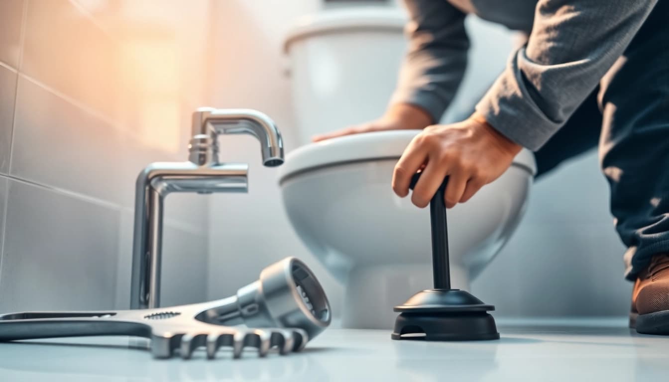 Expert performing toilet repair showcasing precise techniques and tools in action.