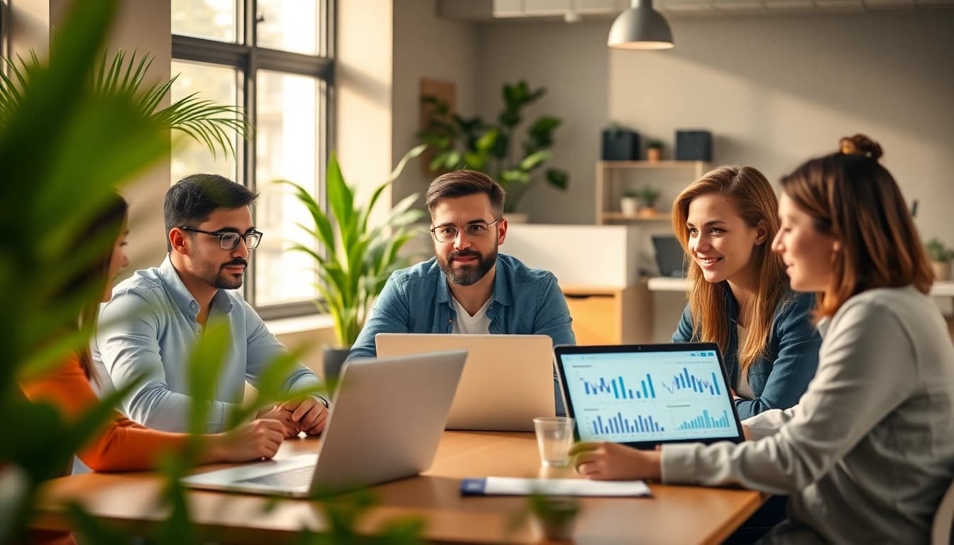 SEO Tipps für effektive Online-Strategien im Team brainstormen.