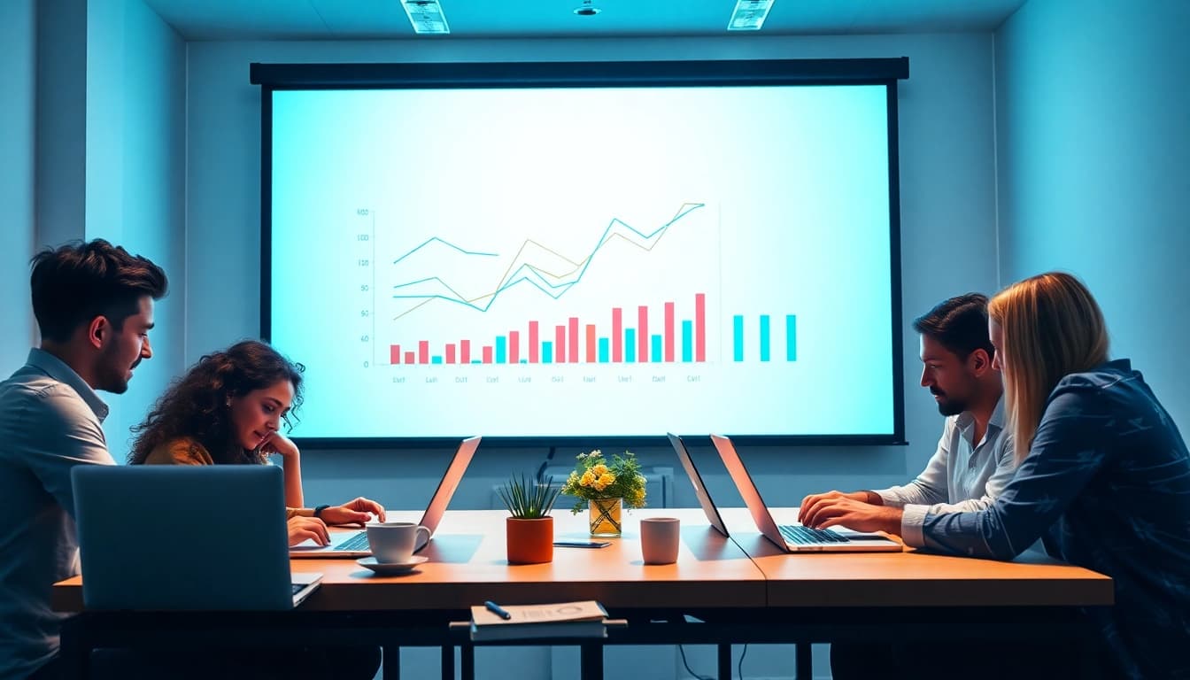 Marketing specialists brainstorming for pflegemarketing agentur strategies in a bright workspace.