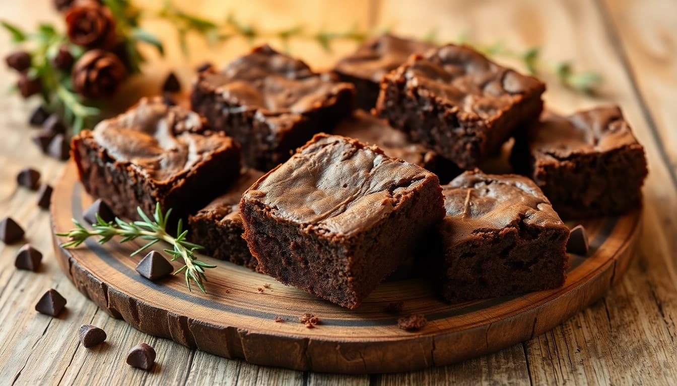 Genießen Sie kreative Bud Brownies mit einem choco-tastic Finish und frischen Kräutern für zusätzlichen Geschmack.