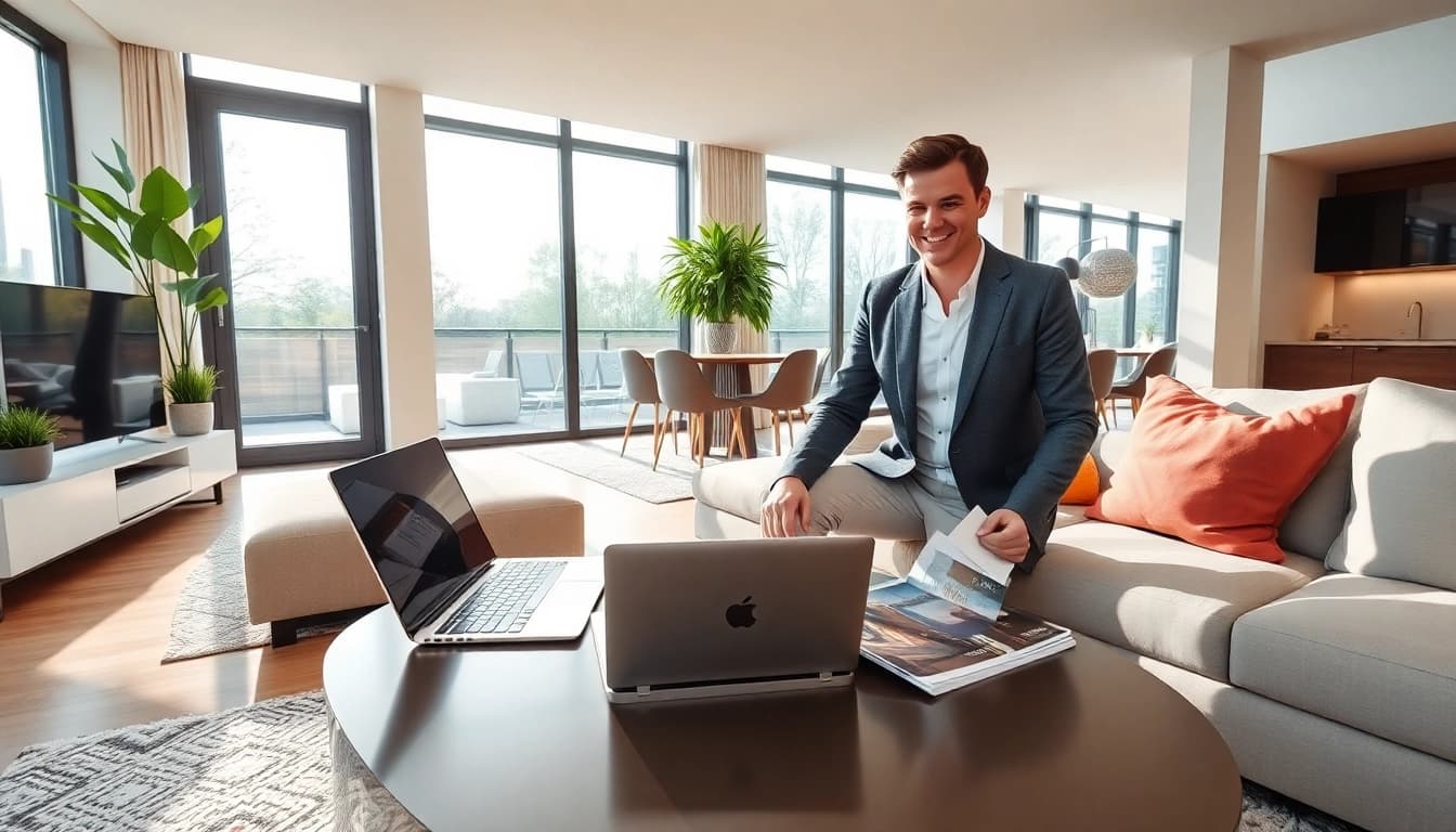 Immobilienmakler Frankfurt Preungesheim präsentiert eine moderne Wohnung mit hellem Interieur.