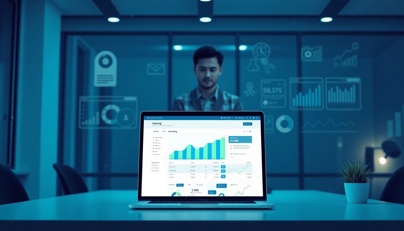 Visualisieren Sie den Web-Rang durch eine dynamische Analyse im Bürosetting.
