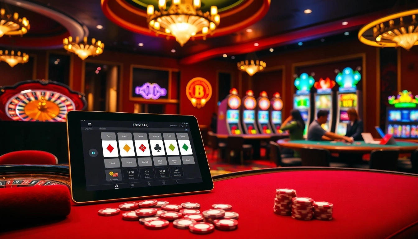 Engaging scene showcasing the luxury and excitement of F8BETA2 casino gaming experience.
