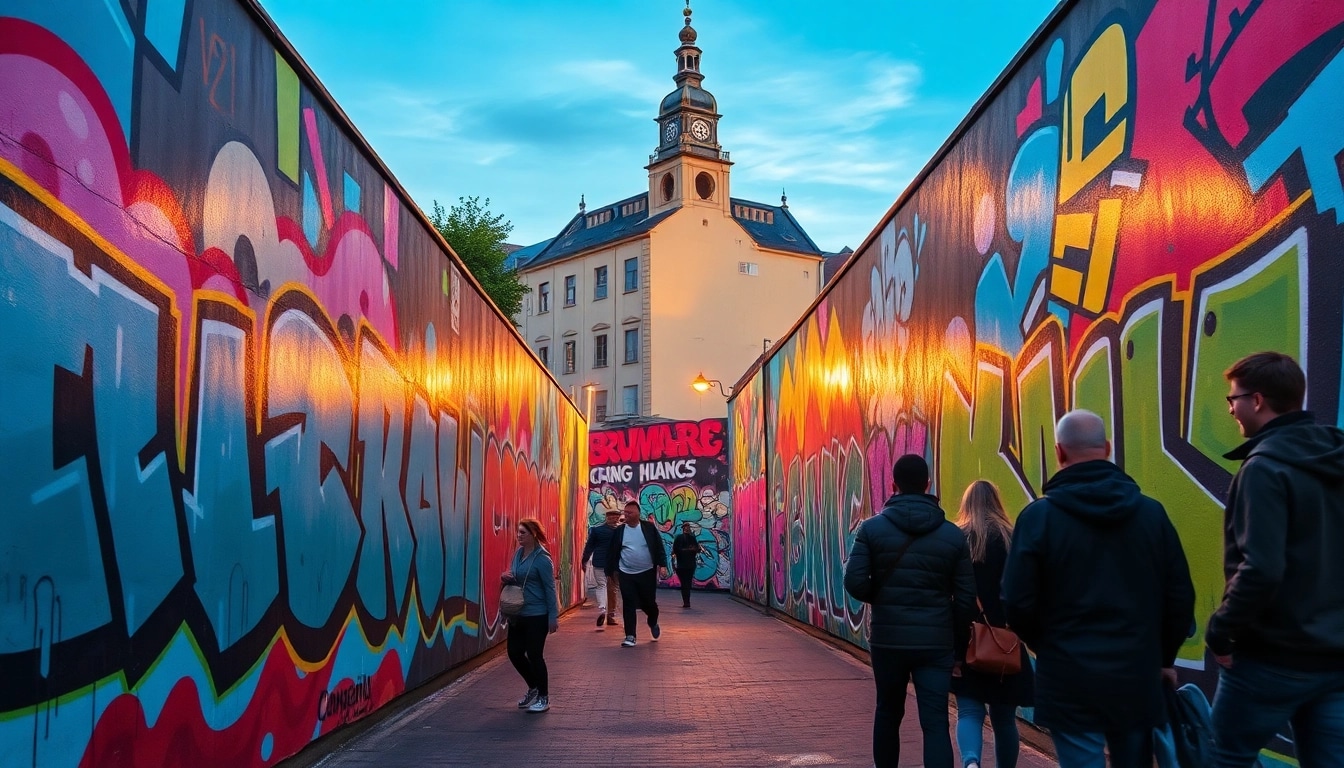 Entdecken Sie Graffiti Leipzig mit einem beeindruckenden Wandbild, das die dynamische Street Art der Stadt zeigt.