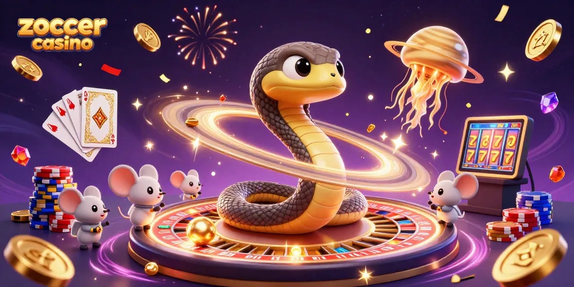 Experience the excitement of zoccer casino with a cosmic roulette scene filled with animated elements and celestial characters.