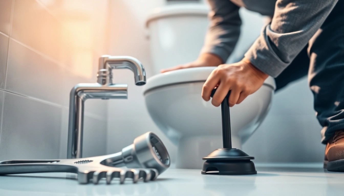 Expert performing toilet repair showcasing precise techniques and tools in action.