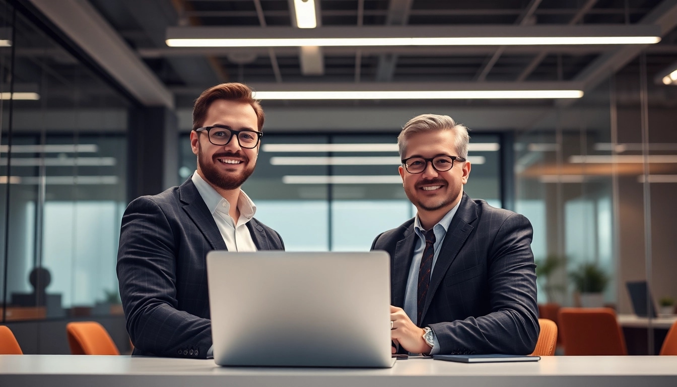 Headhunter bei der Beratung im modernen Büro, um qualifizierte Kandidaten zu finden.
