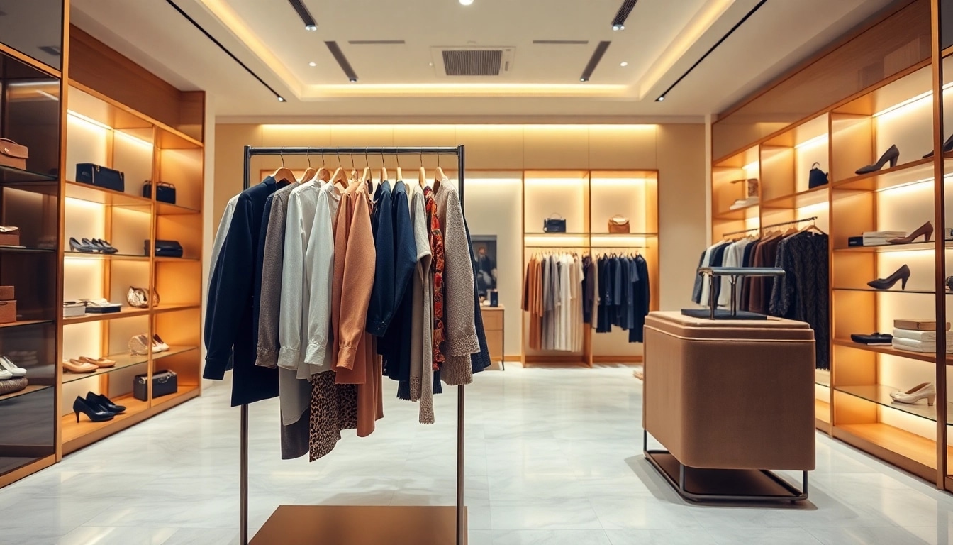 Alvionz showcases elegant garments in a luxurious boutique setting, inviting a unique shopping experience.