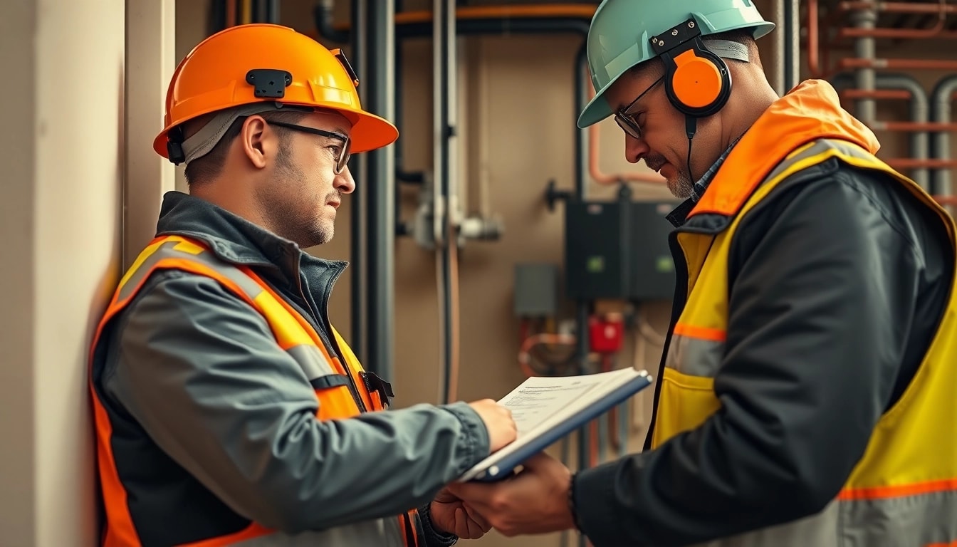 Electrician conducting a DGUV V3 Prüfung, ensuring workplace safety and compliance through thorough inspection.