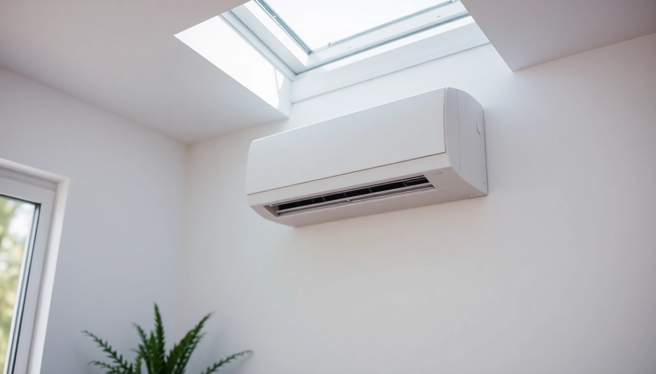Klimaanlagen efficiently cooling a bright interior space with a modern design and minimal noise.