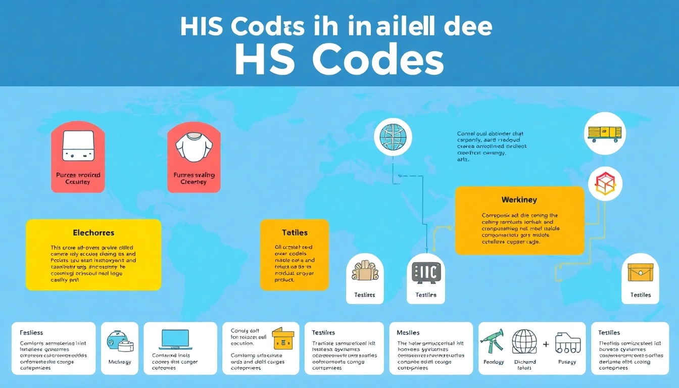 Visual representation of HS Codes illustrating classifications of traded products.