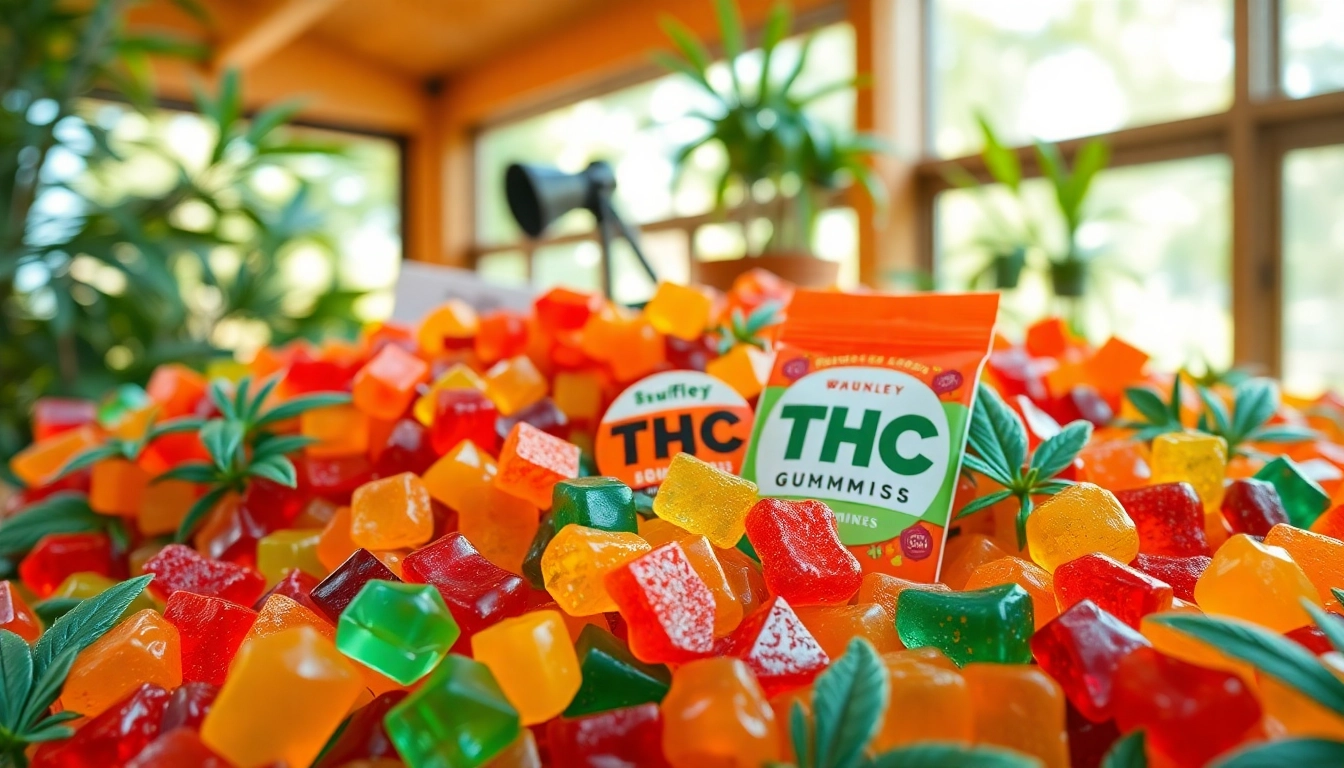Taste the sweet variety of THC gummy flavors in delightful brightly colored packaging.