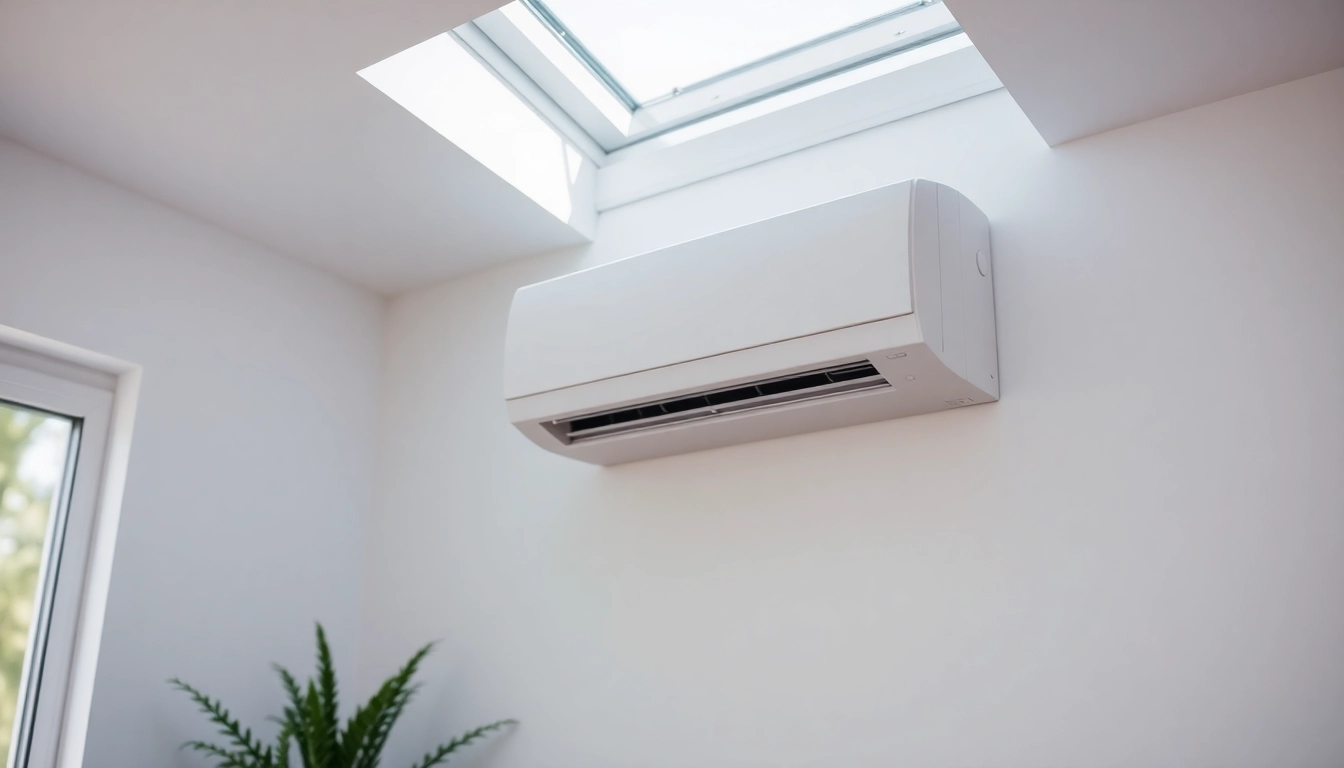 Klimaanlagen efficiently cooling a bright interior space with a modern design and minimal noise.
