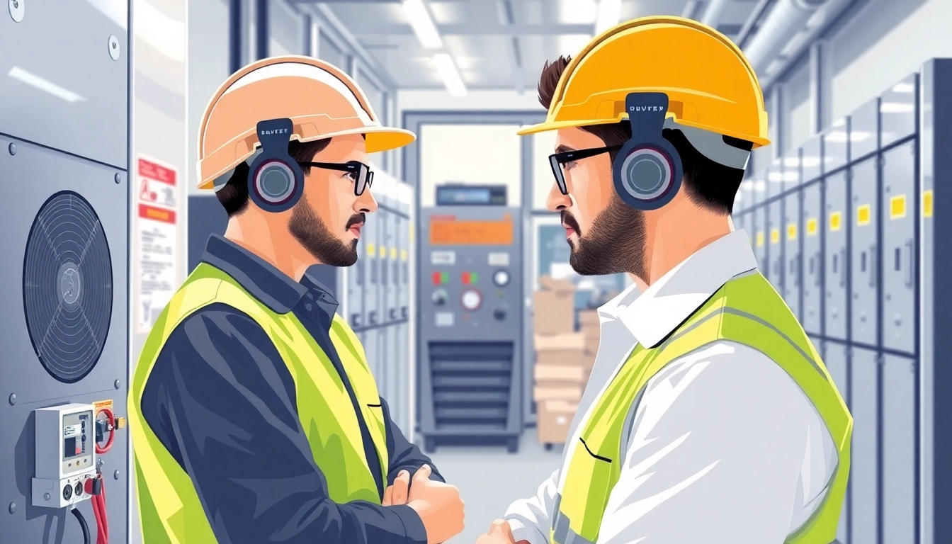 Professional performing a DGUV V3 Prüfung on electrical devices, ensuring workplace safety and compliance.