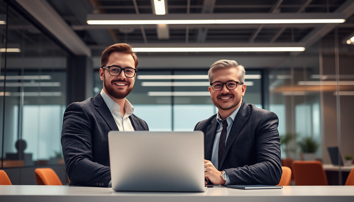 Headhunter bei der Beratung im modernen Büro, um qualifizierte Kandidaten zu finden.
