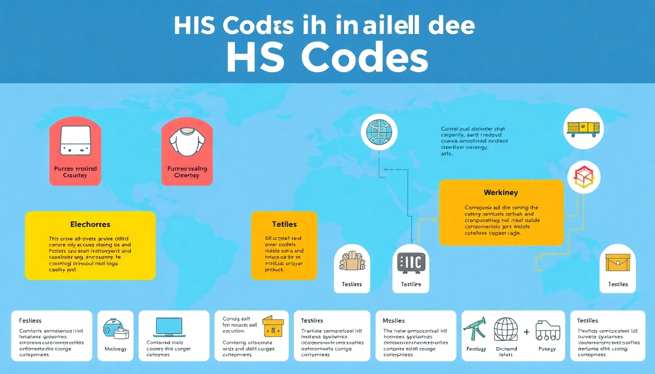 Visual representation of HS Codes illustrating classifications of traded products.
