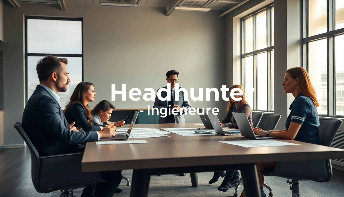 Headhunter Ingenieure engagiert in einem modernen Büro bei der Rekrutierung von Ingenieuren.
