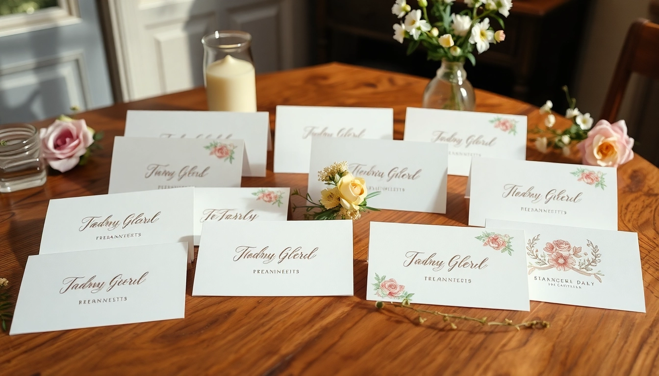 Gestalte personalisierbare Trauerkarten in eleganten Designs mit floralen Motiven und handgeschriebenen Texten.