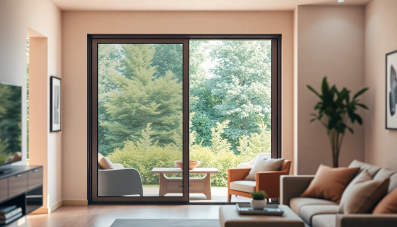 Fliegengittermaxx an moderner Schiebetür für effektiven Insektenschutz installiert