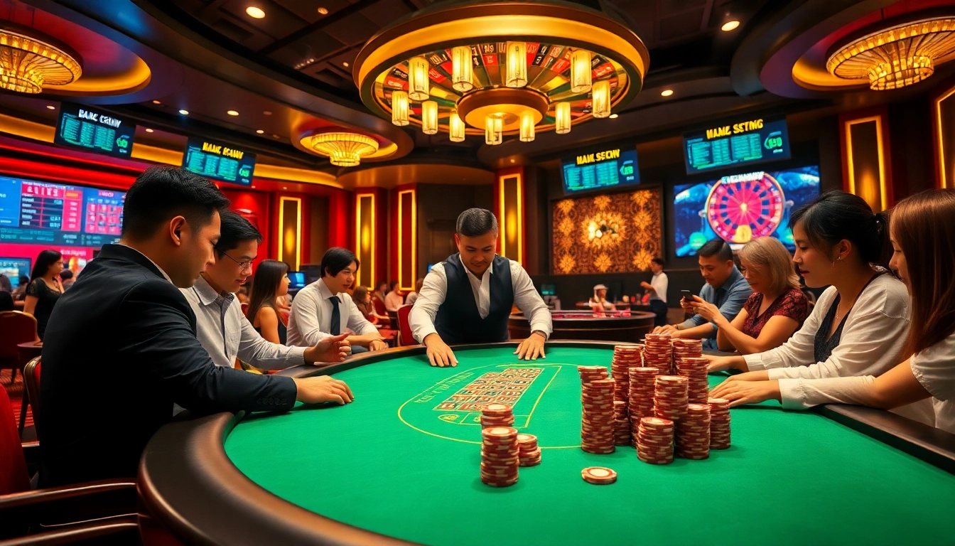 Experience thrilling gameplay at Trang chủ X88 with real dealer action and vibrant casino ambiance.