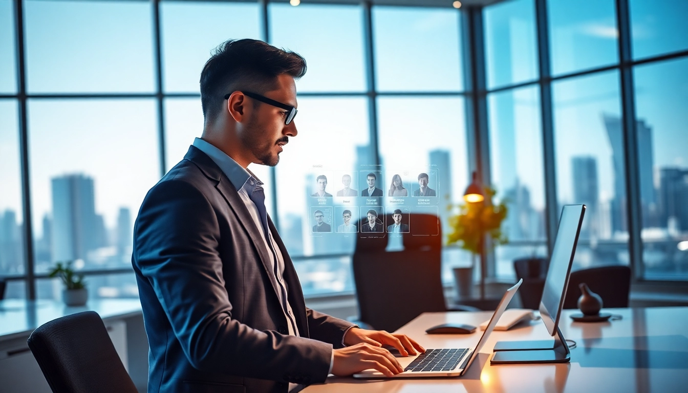 Headhunter IT professionals connecting candidates with top companies, showcasing modern recruitment techniques.