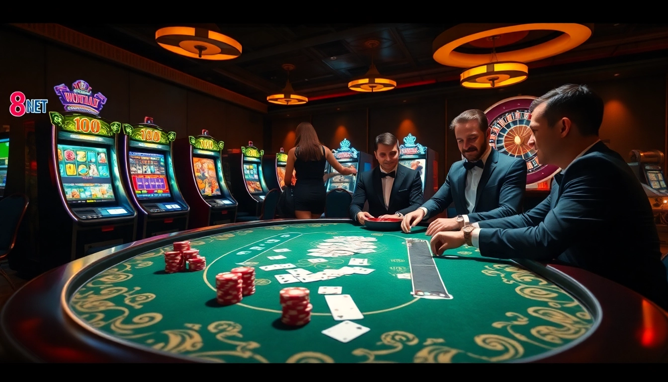 Người chơi tận hưởng một trò chơi đầy kịch tính tại bàn casino LUCK8, thể hiện sự phấn khích khi tham gia cược tại https://luck8.net.