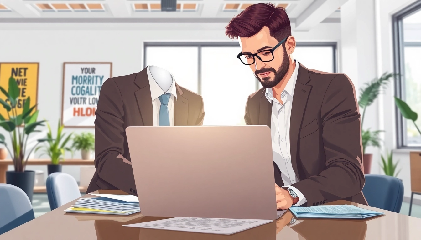 Headhunter IT stellt professionelle Verbindungen in einem modernen Büro her.