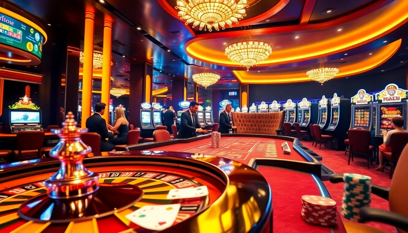 Experience the thrill of winning at the vibrant 88i casino, featuring roulette and blackjack action.
