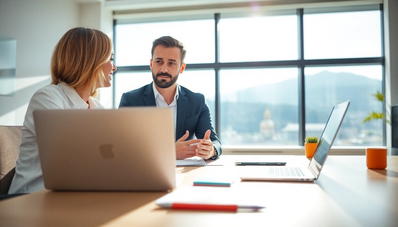 Headhunter Schweiz bietet professionelle Beratung in modernem Büro.