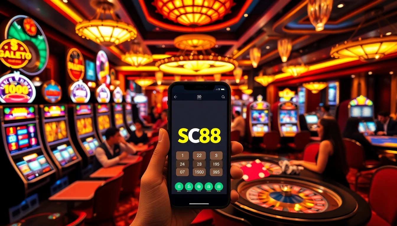 Experience the excitement of gambling at SC88 with vibrant casino visuals and dynamic betting action.
