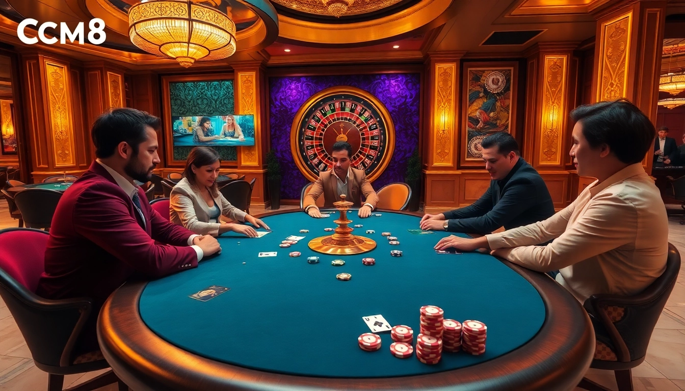 Enjoy action-packed poker games at CM88 casino, showcasing exciting gameplay and luxury.